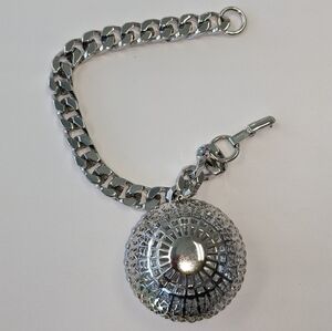 EVC CROWN TRIFARI SILVER TONE BRACELET